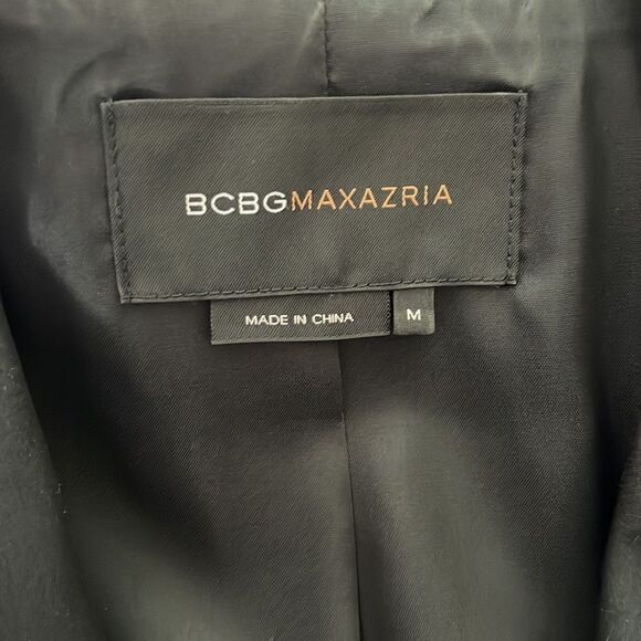 BCBGMaxAzria Ruched Cap Short Sleeve Black Blazer Jacket - Picture 10 of 15